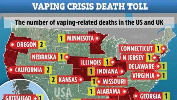 ข่าวด่วน วิกฤตบุหรี่ไฟฟ้า !!! ยอดตายจากบุหรี่ไฟฟ้า 19 รายแล้ว ผู้ป่วยพุ่งเกิน 1,000 คน